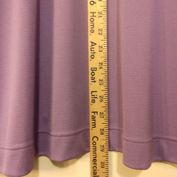 Footjoy FJ golf polo shirt Men's M Medium Short Sleeve purple collared polyester - Picture 5 of 8